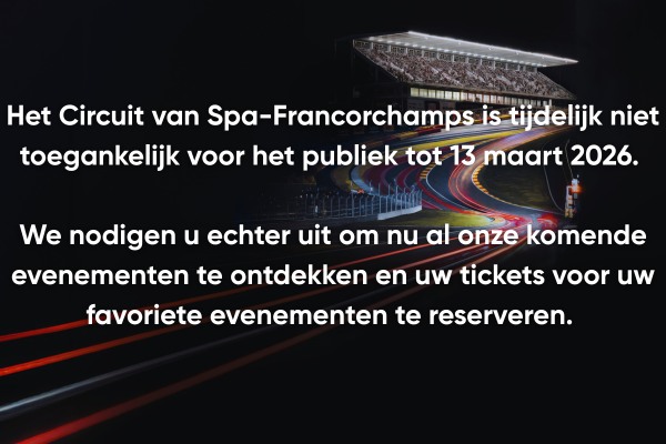 Circuit de Spa fermé temporairement au public